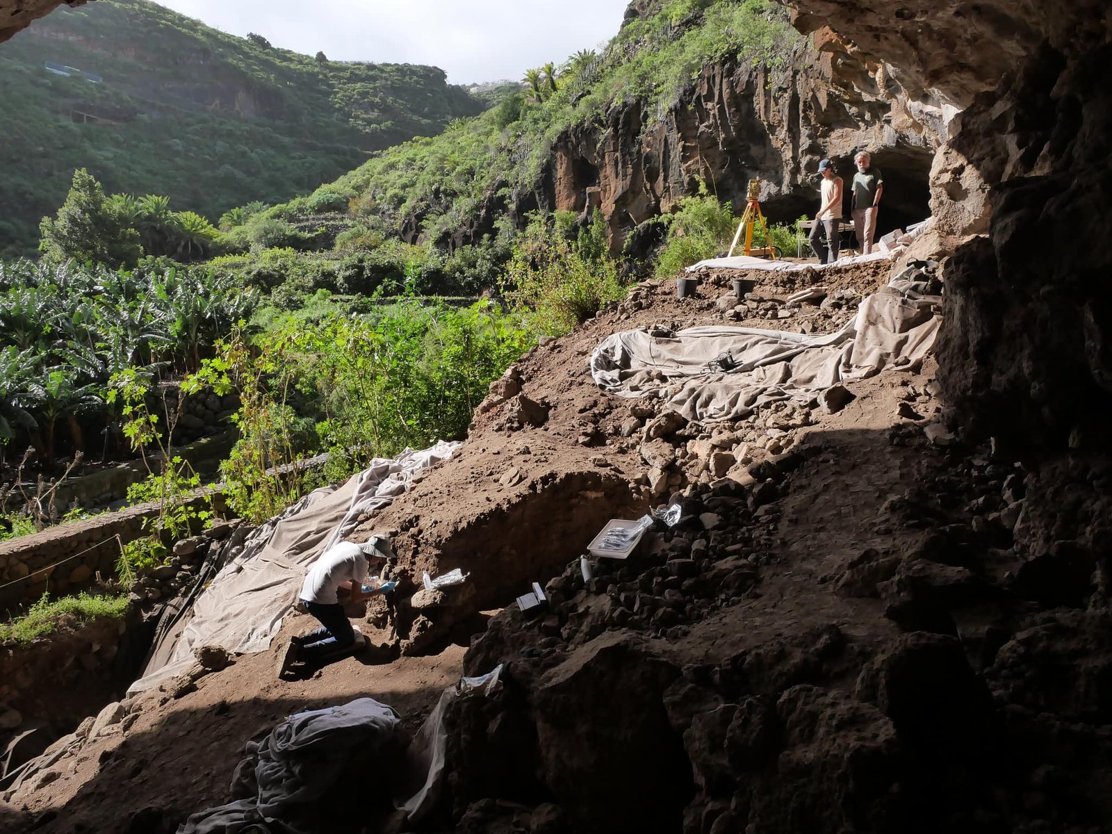 Continúan las excavaciones en la Cueva de El Tendal